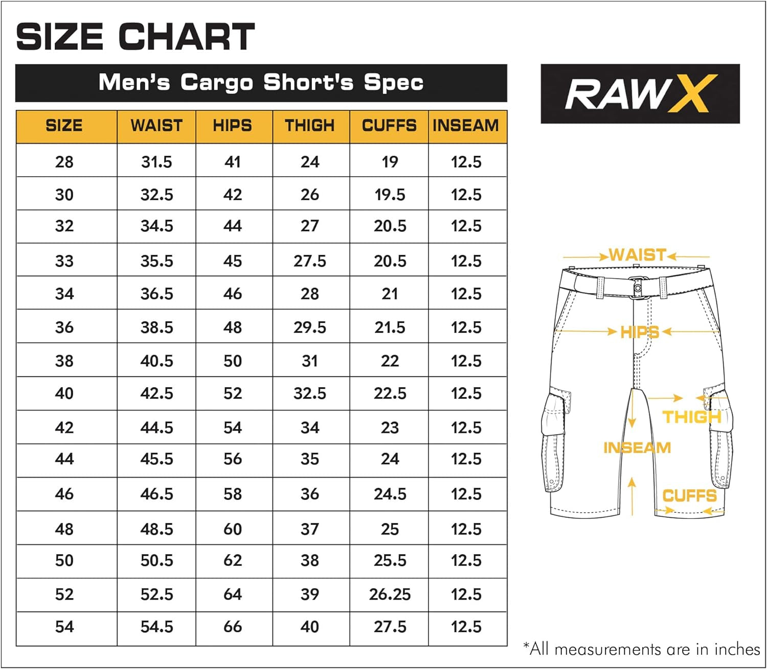 RAWX cargo shorts